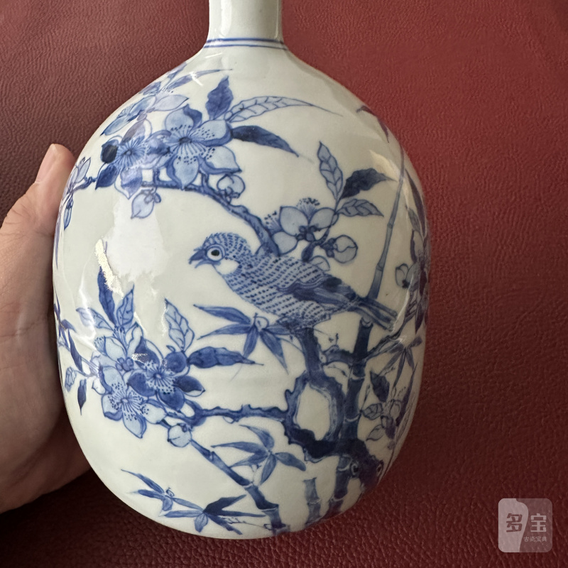 明崇祯 青花喜上眉梢图酒壶 - 图9